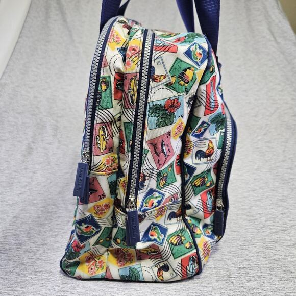 Vera Bradley Cuban Stamps Lighten Up Go Anywhere Carry-On Travel Bag Vacation - Picture 5 of 16